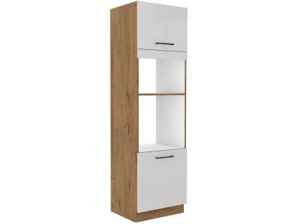 Kuchyňská skříňka Vega 60 DPM 210 2F dub lancelot/bílý lesk