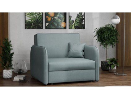 Rozkládací křeslo Vivian Loft I Mono světle zelená