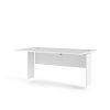 Výškově nastavitelný psací stůl Office 80400/318 bílá/silver grey