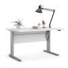 Výškově nastavitelný psací stůl Office 80400/382 bílá/silver grey