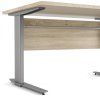 Výškově nastavitelný psací stůl Office 80400/382 dub sonoma/silver grey