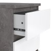 Komoda Simplicity 237 beton/bílý lesk